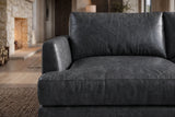Serena Distressed Leather Sectional Sofa