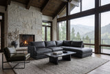 Serena Distressed Leather Sectional Sofa