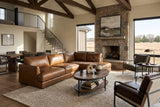 Serena Distressed Leather Sectional Sofa