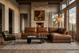 Serena Distressed Leather Sectional Sofa