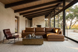 Serena Distressed Leather Sectional Sofa