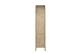 Serrastretta 42-Inch 4-Door Arched Oak Veneer Display Cabinet with Glass and Cane, side view