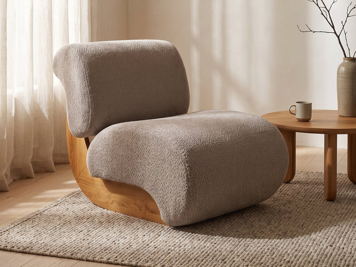 Siena Curved Slipper Chair in a sunlit room