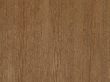Close-up of the Soave 40-Inch Ash Brown Reeded 5-Drawer Chest: ash veneer grain