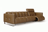 Sofia Distressed Italian Aniline Leather Dual Reclining Sofa