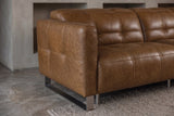 Sofia Distressed Italian Aniline Leather Dual Reclining Sofa