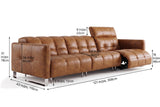 Sofia Distressed Italian Aniline Leather Dual Reclining Sofa