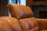 Sofia Distressed Italian Aniline Leather Dual Reclining Sofa