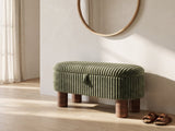 The Sorrento storage bench styled in a room setting
