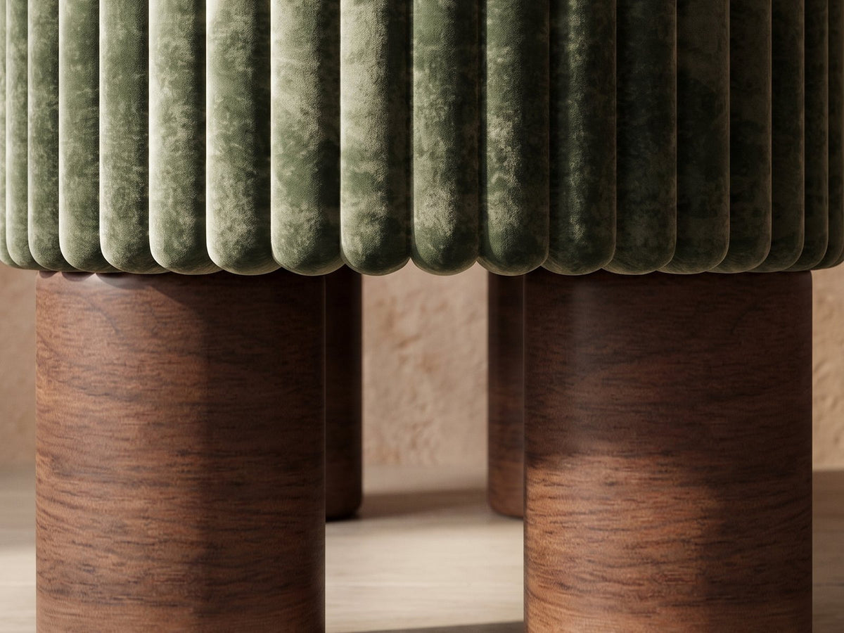 Close-up detail of the Sorrento storage bench