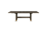 Soverato 75.5-95.5-Inch Extendable Rectangular Sunburst Oak Veneer Dining Table, front view