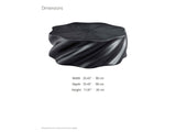 Spilimbergo Black Fiberglass Twisted Petal Coffee Table dimensions: 35.43 in wide, 35.43 in deep, 11.81 in high