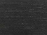 Close-up of the Spinazzola Black Paulownia Waterfall Console Table: the open grain of the black paulownia top