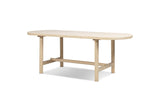 Squillace 85-Inch Oval Reclaimed Pine Dining Table on a white background