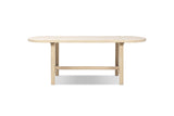 Squillace 85-Inch Oval Reclaimed Pine Dining Table, front view