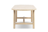 Squillace 85-Inch Oval Reclaimed Pine Dining Table, side view