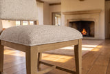 Close-up of the Taverna Tweed Upholstered Dining Chair (Set of 2): tweed