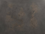 Close-up of the Terlizzi Graphite Cast Aluminum Faceted Side Table: the cast graphite texture of the square top