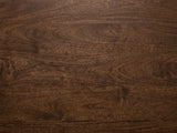 Close-up of the Terracina Solid Mango Block Coffee Table: the dark walnut mango grain of the top