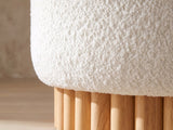 Close-up detail of the Tivoli storage ottoman