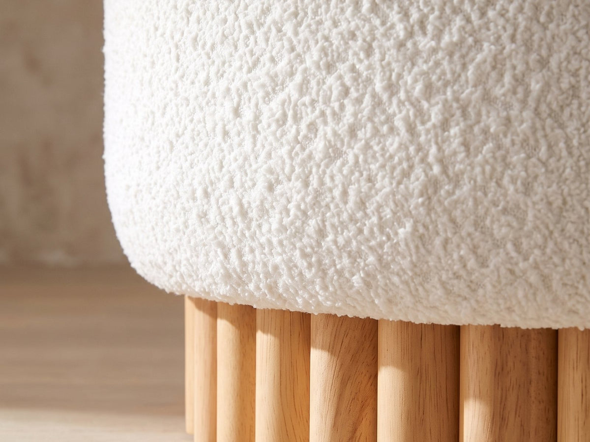 Close-up detail of the Tivoli storage ottoman