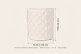 Tortorici side table dimensions: 15.25 in wide, 19 in high
