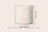 Trabia side table dimensions: 15.75 in across, 16 in high