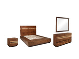 Treia Smokey Walnut Storage Bedroom Set: What's included