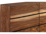 Treia Smokey Walnut Storage Bedroom Set: Detail: drawer