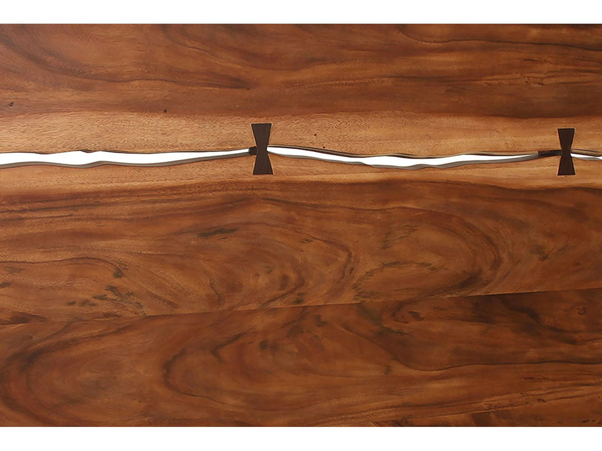 Treia Smokey Walnut Storage Bedroom Set: Detail: bowtie