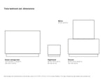 Treia Smokey Walnut Storage Bedroom Set: Dimensions