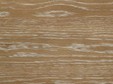 Close-up of the Tremezzo Washed Oak Media Console: washed white oak grain