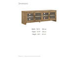 Tremezzo Washed Oak Media Console dimensions: 78.75 in wide, 15.75 in deep, 24.5 in high