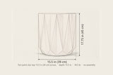 Troina side table dimensions: 15.5 in wide, 17.75 in high