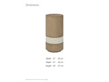 Tuglie Cerused Toffee Drum Side Table dimensions: 12.0 in wide, 12.0 in deep, 24.0 in high