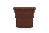 In White Background, Backside View of Valencia Liam Tufted Full-Anline Leather Recliner with Nailheads, Single Seat, Lipari Choco