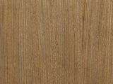 Close-up of the Valdagno 80-Inch Eucalyptus Veneer Dresser: the striped eucalyptus veneer of a drawer front