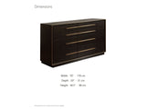 Valeggio 70-Inch Smoked Peppercorn 8-Drawer Dresser dimensions: 70.0 in wide, 20.0 in deep, 38.5 in high