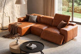 Valentina Distressed Leather Recliner Sectional Sofa