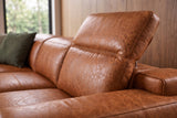 Valentina Distressed Leather Recliner Sectional Sofa
