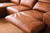 Valentina Distressed Leather Recliner Sectional Sofa