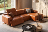 Valentina Distressed Leather Recliner Sectional Sofa