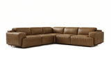 Valencia Valentina Distressed Leather Corner Recliner Sectional Sofa