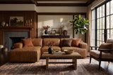 Valentina Distressed Leather Recliner Sectional Sofa