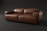 Valentina Distressed Leather Recliner Sofa