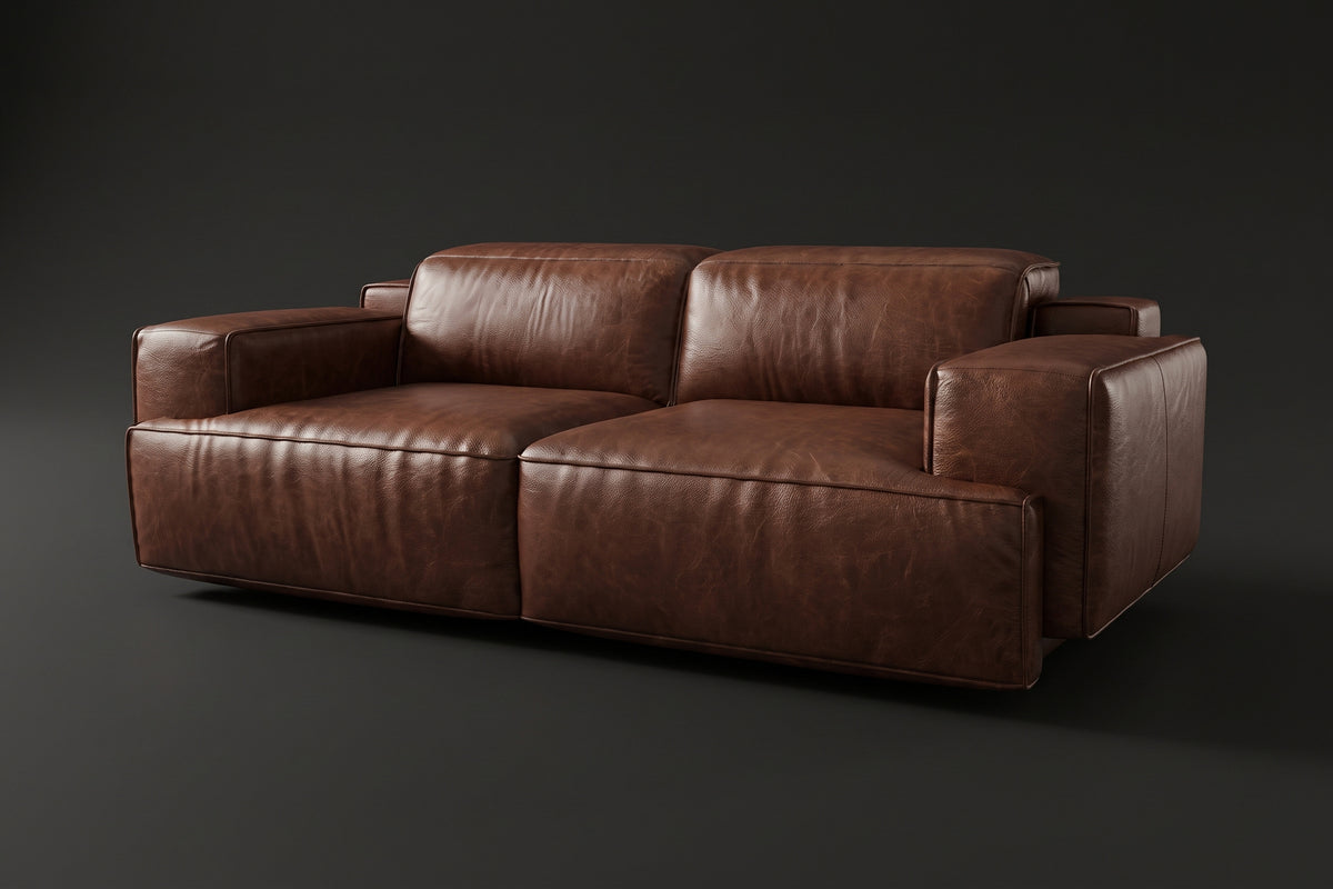 Valentina Distressed Leather Recliner Sofa