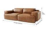 Valentina Distressed Leather Recliner Sofa