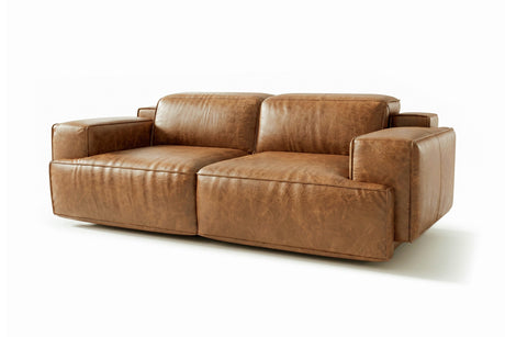 Valentina Distressed Leather Recliner Sofa