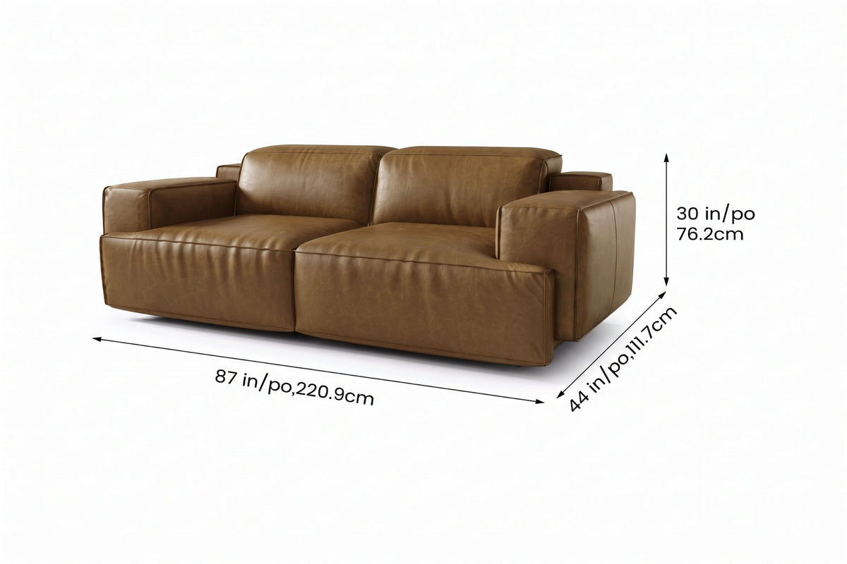 Valentina Distressed Leather Recliner Sofa