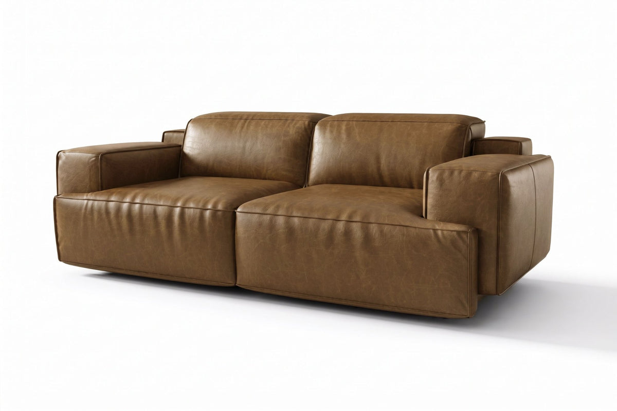 Valentina Distressed Leather Recliner Sofa